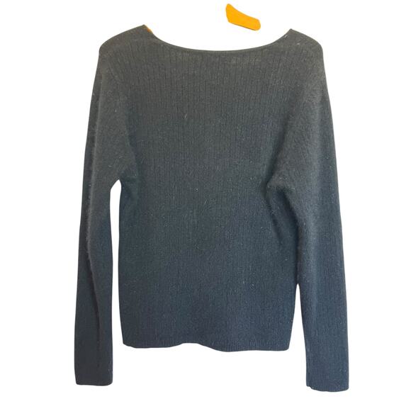 Xhilaration Y2K Baby Cardigan Ribbed Fuzzy Angora Button Front Sweater Size XL - Picture 2 of 8